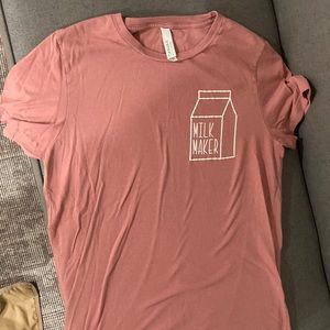Milk Maker graphic tee mauve